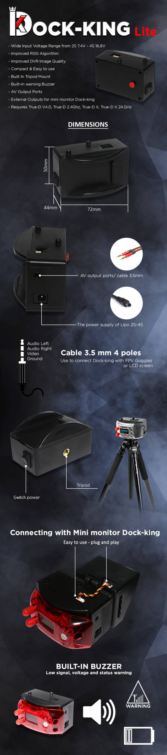 Furious FPV Dock-King Lite Ground Station and Mini Monitor Combo 9 - Furious FPV