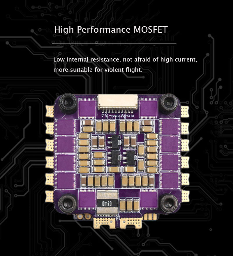 Flycolor X-Tower 2 F7 FC - 60A 4-in-1 ESC 3-6s Stack 9 -