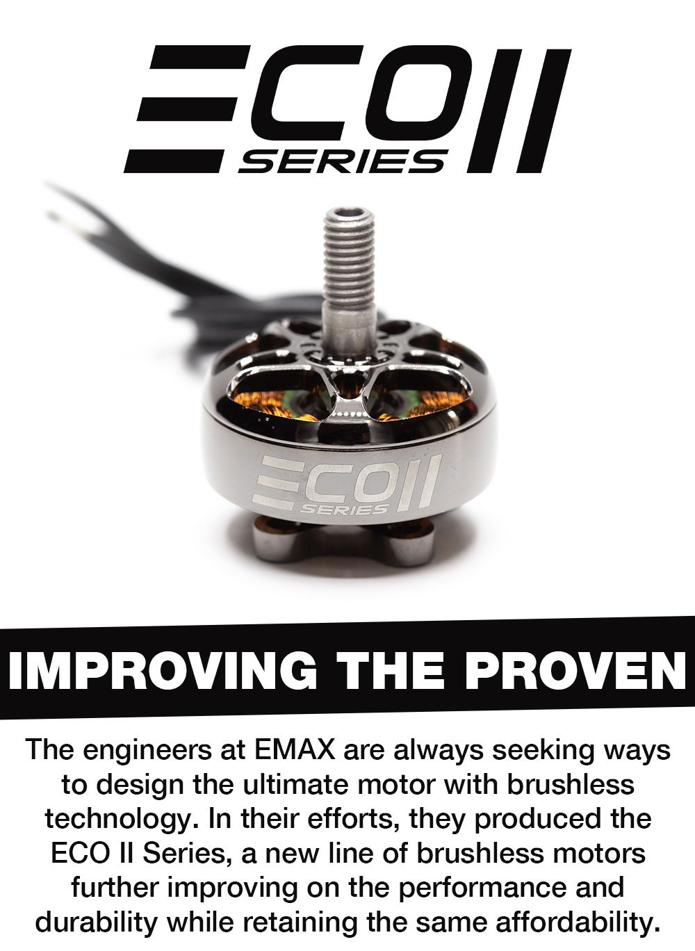 EMAX ECO II Series 2306 FPV Drone Motor - 1700Kv/1900Kv/2400Kv 11