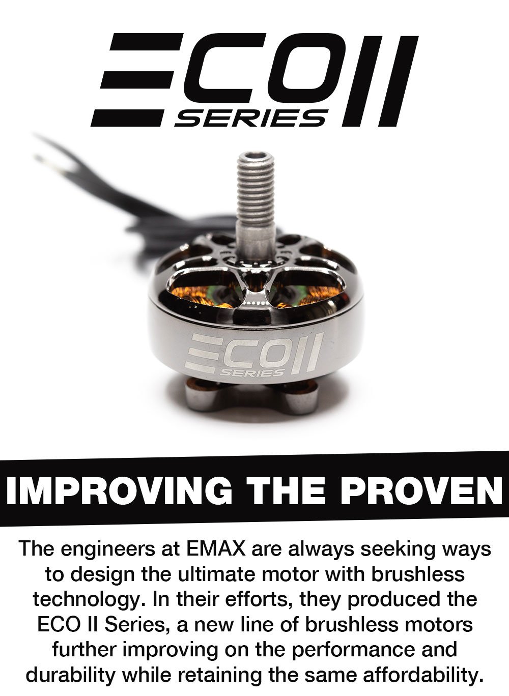 EMAX ECO II Series 2207 FPV Drone Motor - 1700Kv/1900Kv/2400Kv 7 - Emax