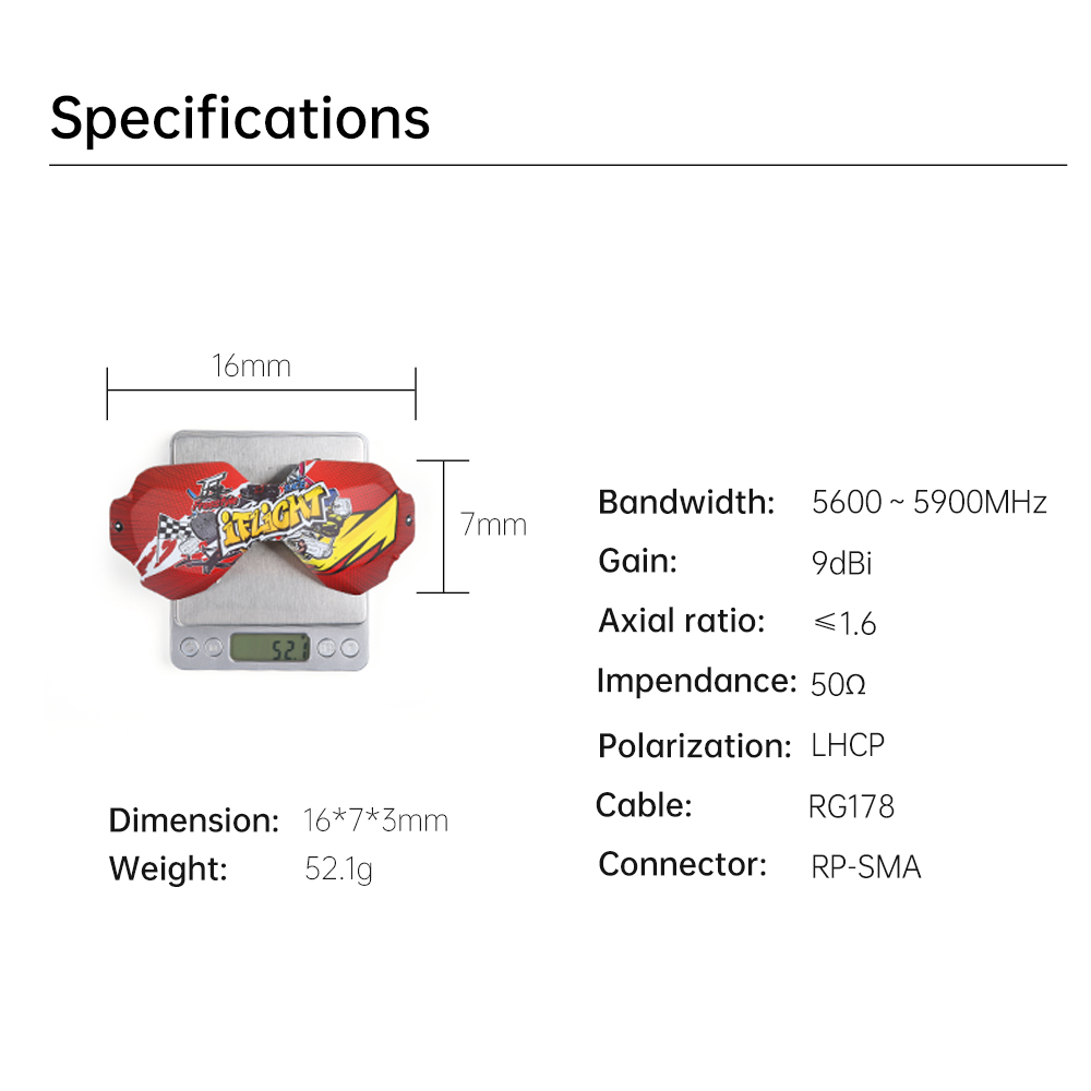 iFlight Crystal HD Patch 5.8GHz Directional Antenna - Pick your Color 9 - iFlight