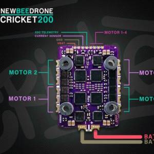 NewBeeDrone Cricket200 ESC 45A BLHeli32 1 - NewBeeDrone