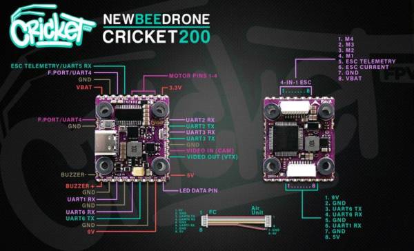 NewBeeDrone Cricket200 ESC 45A BLHeli32 2 - NewBeeDrone