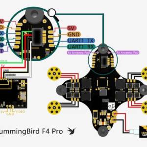 NewBeeDrone Hummingbird F4 Pro 1S Brushless BNF (FrSky) wiring diagram