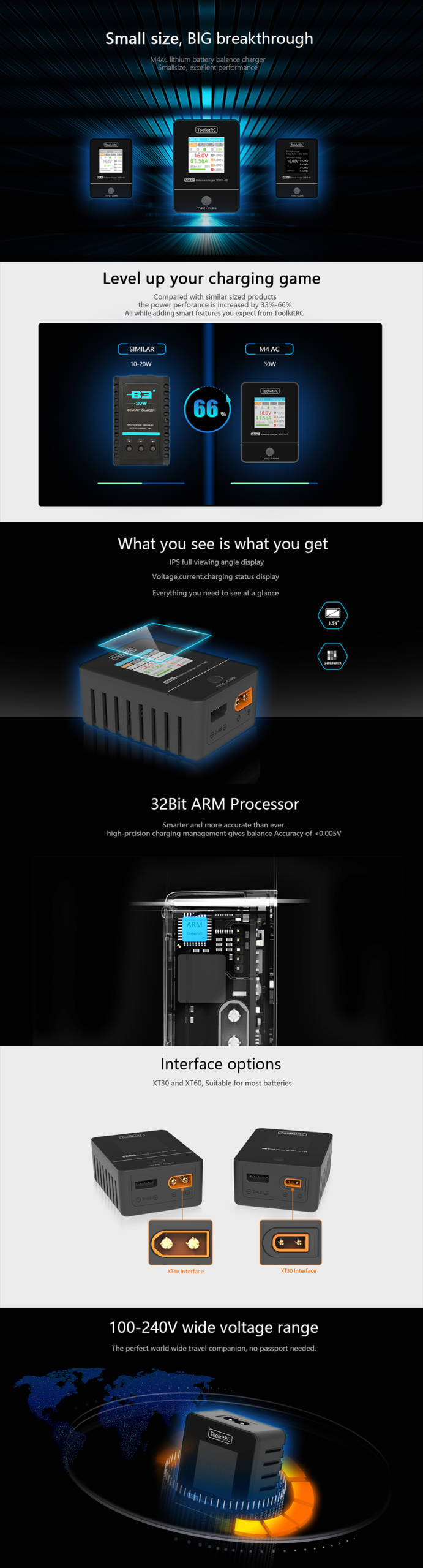 ToolkitRC M4AC Battery Charger - XT60 11 - ToolkitRC