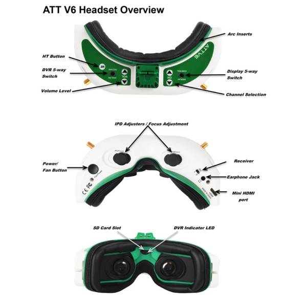 FatShark Attitude V6 FPV Headset Goggles 10 - Fat Shark