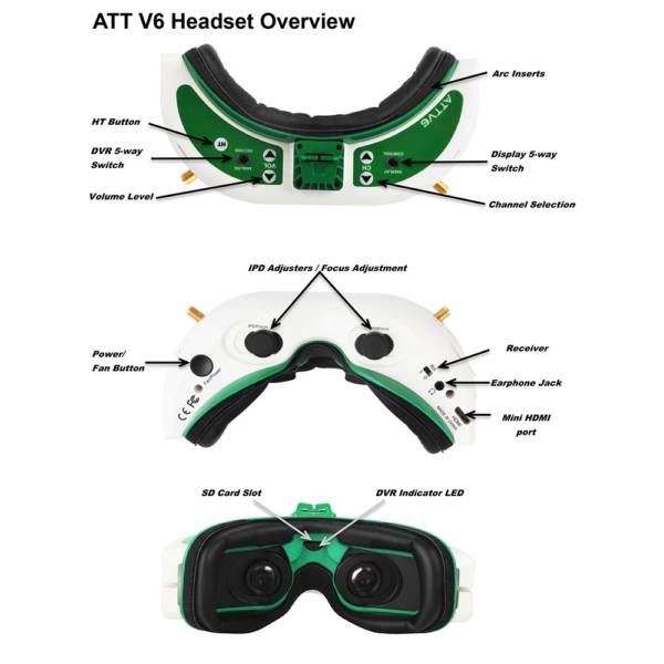 FatShark Attitude V6 FPV Headset Goggles - Image 10