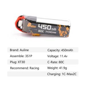 Auline 3S 450mah XT30 Lipo Battery 9 - Auline