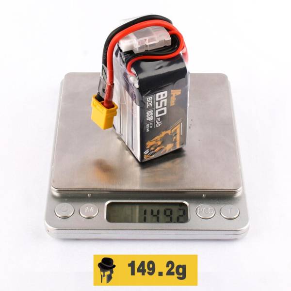 Auline 6s 850mAh 22.2v 6S LiPo 80c XT30 - Image 2