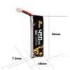 Auline 450mAh HV 3.8v 1S LiPo 80c - PH2.0 (3pcs) 7 - Auline