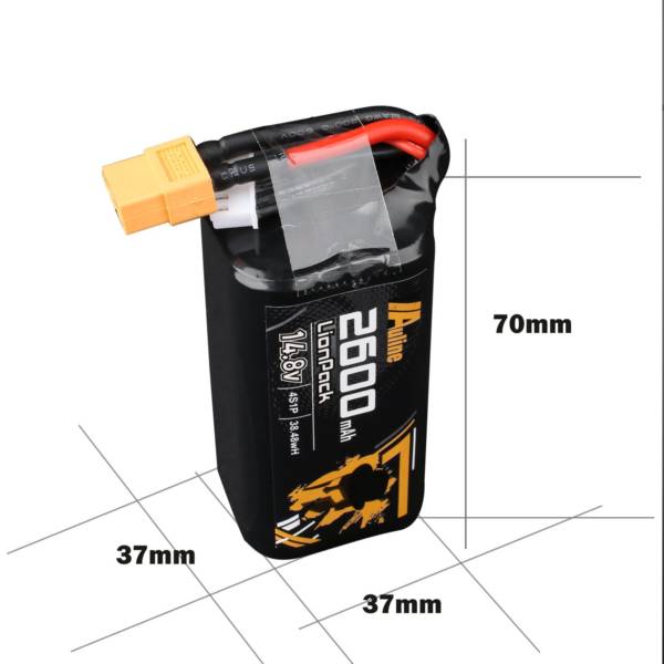 Auline 18650 DJI FPV Goggle Battery 2600mAh 4S XT60 with Built-In Protective Board - Image 4