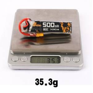 Auline 500mah 2S 7.4V 80C XT30 LIPO Battery 1 - Auline