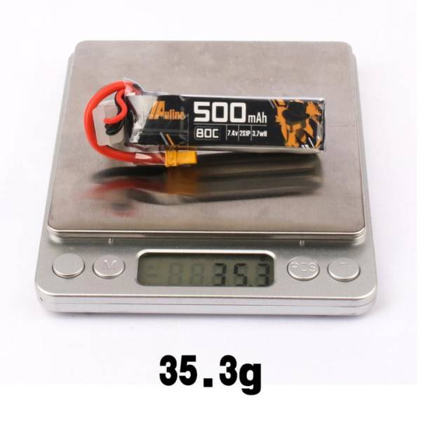 Auline 500mah 2S 7.4V 80C XT30 LIPO Battery - Image 2