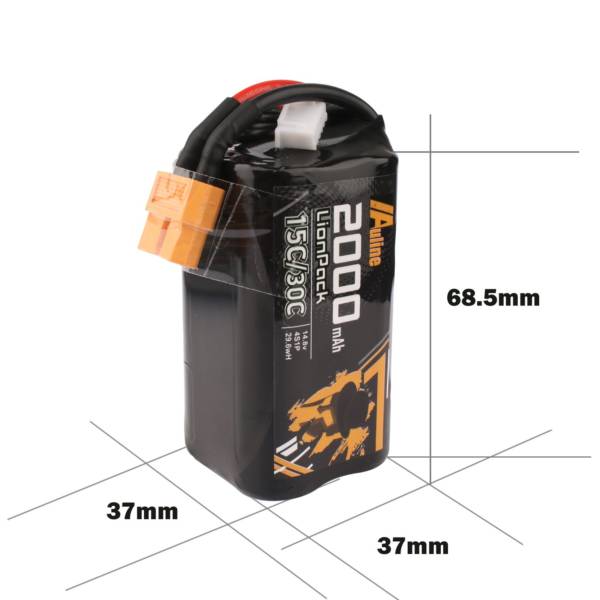 Auline 14.8V 4S 18650 2000mAh 30C Li-Ion Battery - XT60 - Image 3