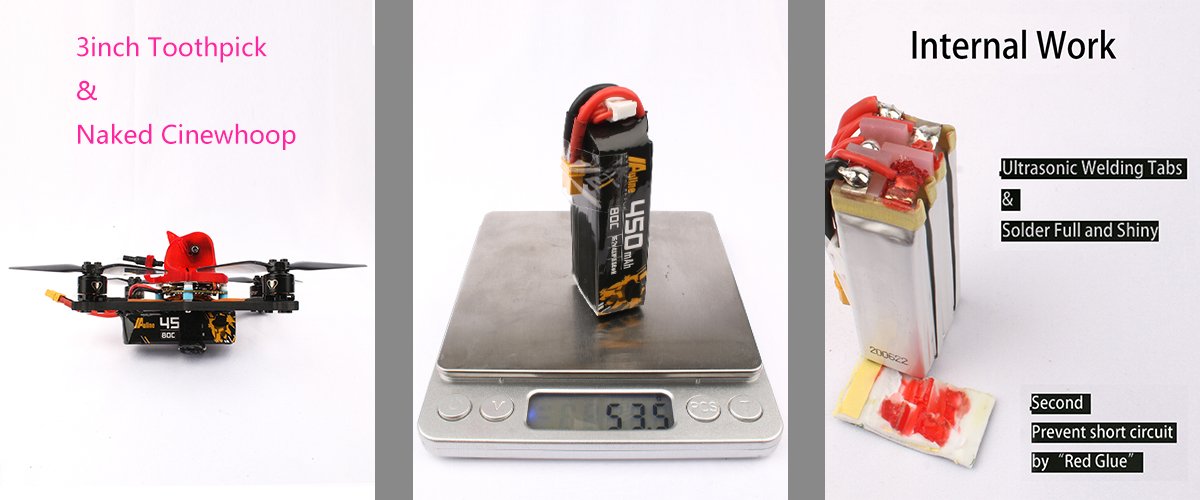 Auline 4S 450mah 80C Lipo Battery With XT30 6 - Auline