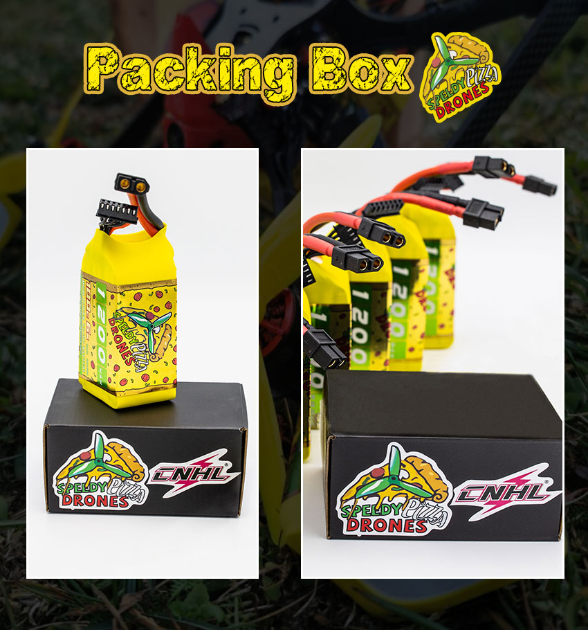 CNHL 1200MAH 14.8V 4S 100C SPEEDY PIZZA LIPO BATTERY - XT60 3 - CNHL