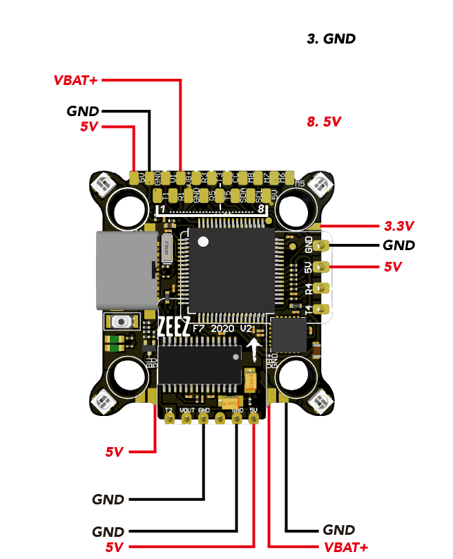 ZEEZ F7 2020 FLIGHT CONTROLLER V2 5 - Zeez