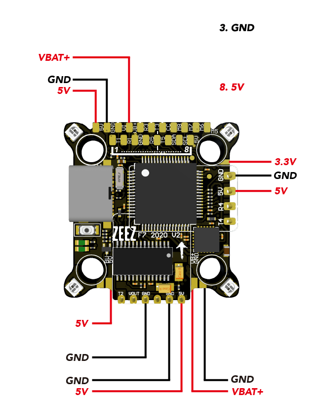 ZEEZ F7 2020 FLIGHT CONTROLLER V2 9 - Zeez