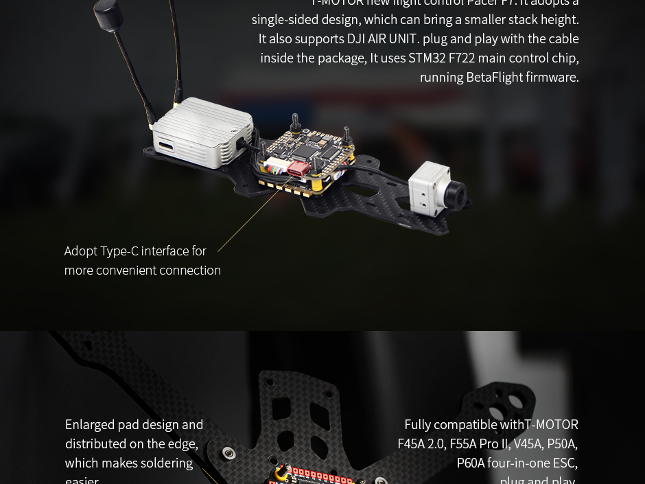 T-Motor Pacer F7 Single Sided Flight Controller 8 - T-Motor