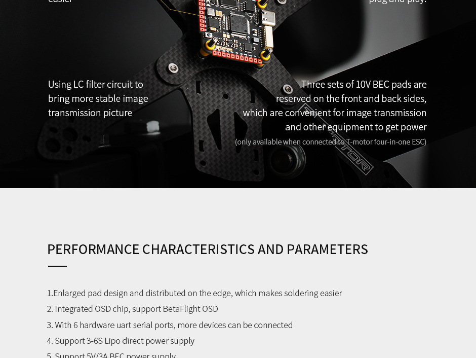 T-Motor Pacer F7 Single Sided Flight Controller 6 - T-Motor