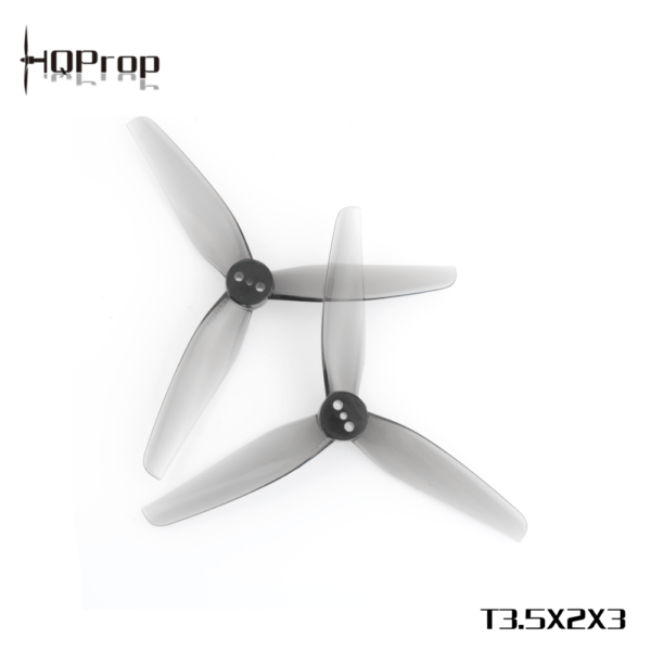 HQ Prop T3.5x2x3 Tri-Blade 3.5" Prop 4 Pack (1.5mm Shaft) - Grey 1 - HQProp