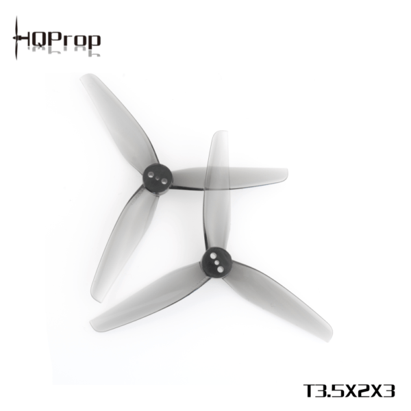 HQ Prop T3.5x2x3 Tri-Blade 3.5" Prop 4 Pack (1.5mm Shaft) - Grey