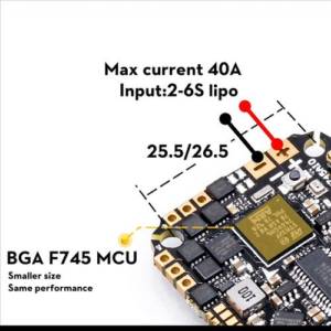 FLYWOO GOKU GN 745 AIO 40A BL_32 MPU6000 25.5 X 25.5 4 - Flywoo