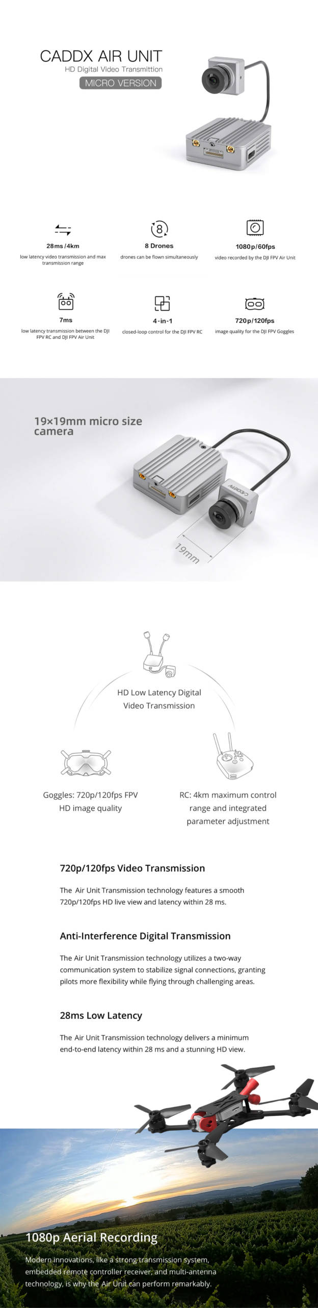 CaddxFPV Air Unit Micro for DJI Digital HD FPV System 5 - Caddx
