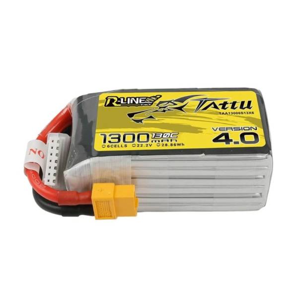 Tattu R-Line Version 4.0 1300mAh 6S1P 130C Lipo Battery - Image 3