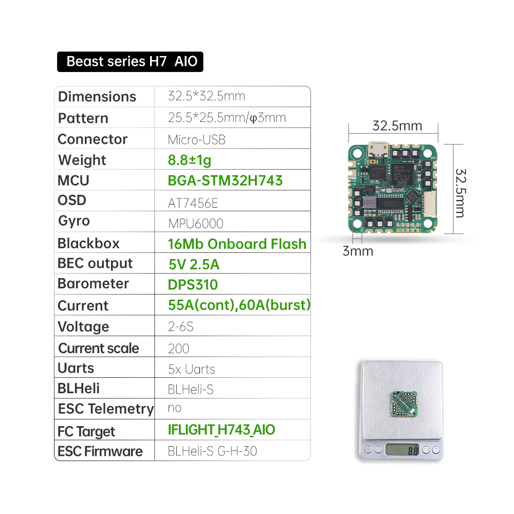 iFlight Beast H7 55A AIO 25.5x25.5 8 - iFlight