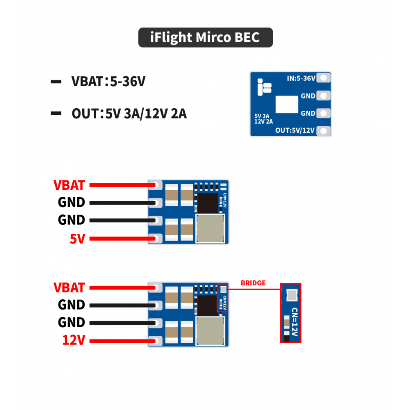iFlight Micro 2-8S BEC - 5V/12V Output 2 - iFlight