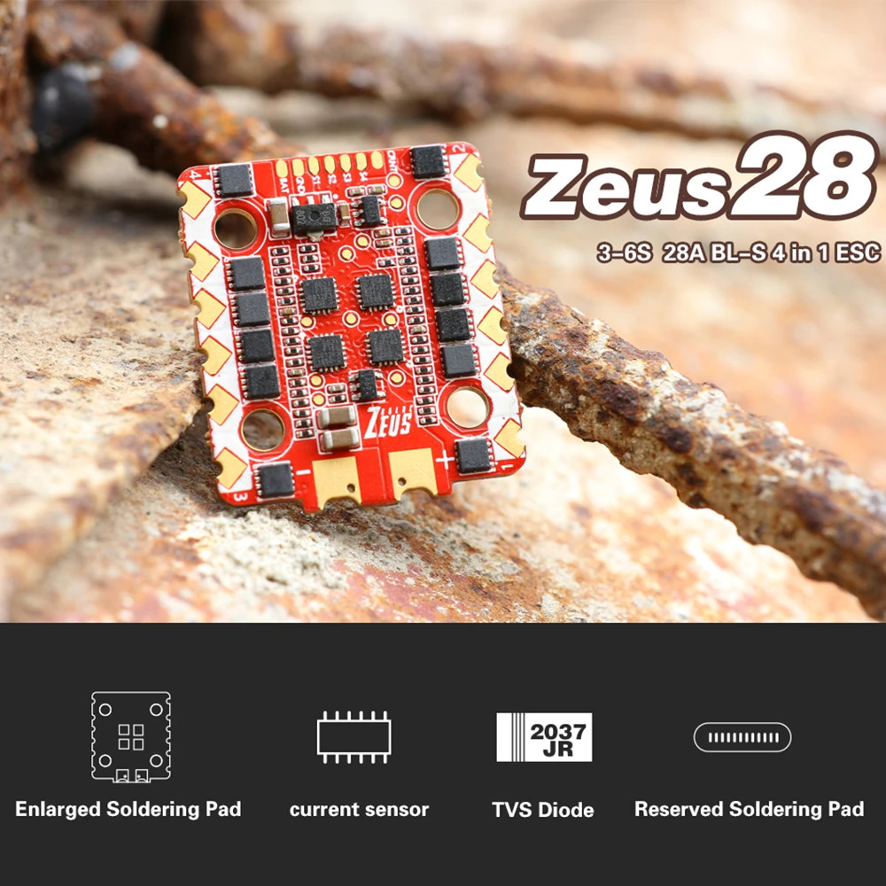 HGLRC Zeus 28A 4in1 ESC 3-6S BL_S for FPV Racing Drones 6 - HGLRC