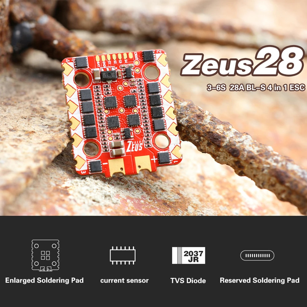 HGLRC Zeus 28A 4in1 ESC 3-6S BL_S for FPV Racing Drones 11 - HGLRC