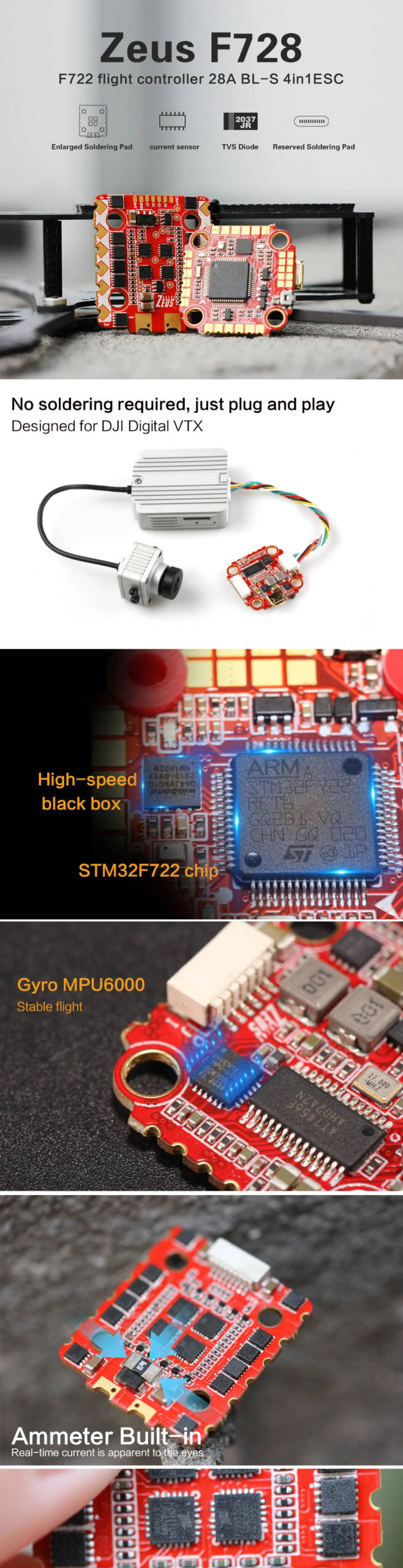 HGLRC Zeus F728 STACK for FPV Racing Drones 5 - HGLRC