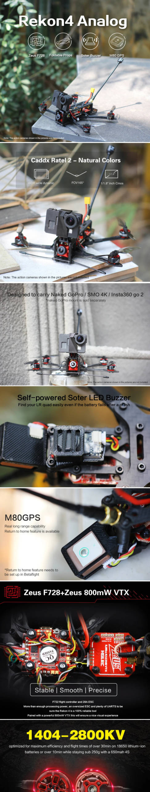 Rekon4 Mini Long Range PNP - Analog (4s) 6 - Rekon FPV