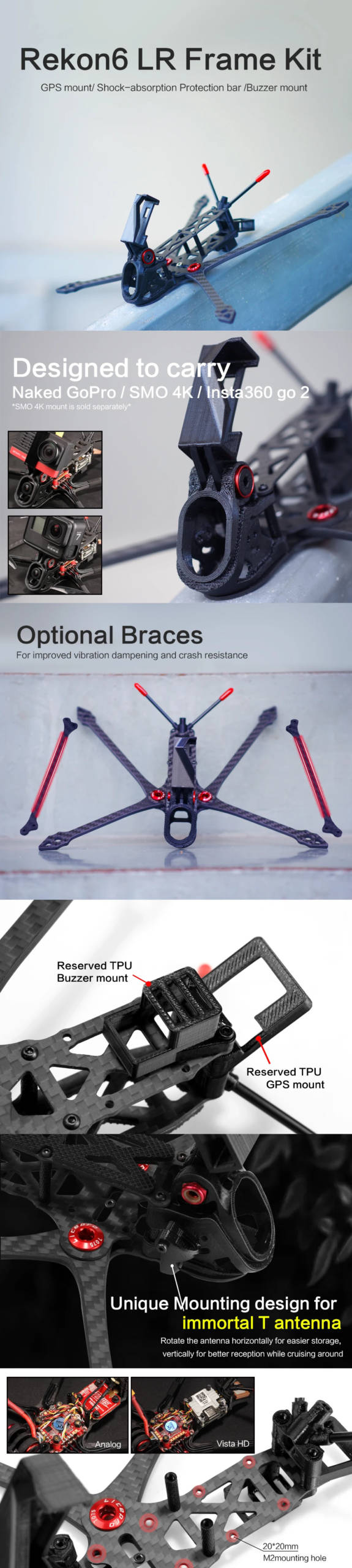 Rekon6 6 inch Mini Long Range Frame Kit 7 - Rekon FPV