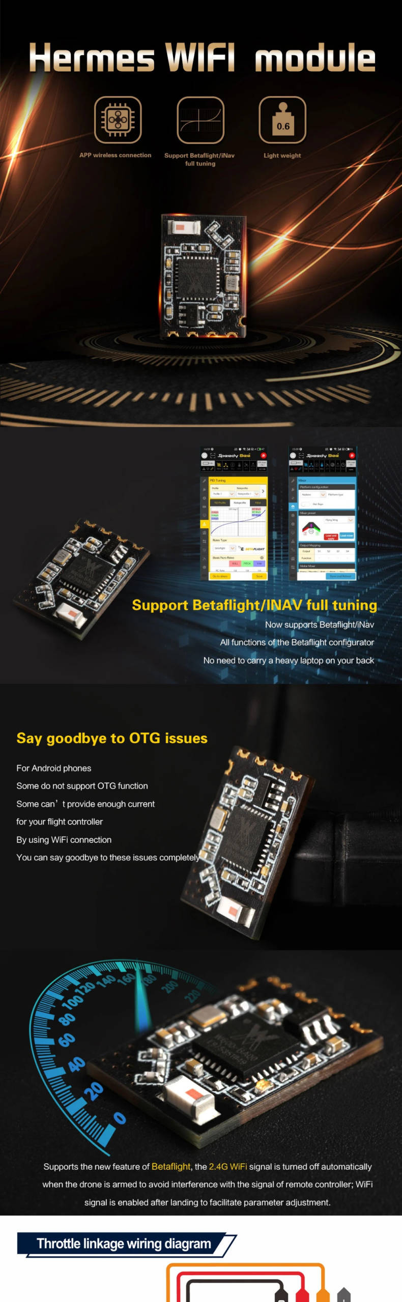 HGLRC Hermes WIFI module for FPV Racing Drones 6 - HGLRC
