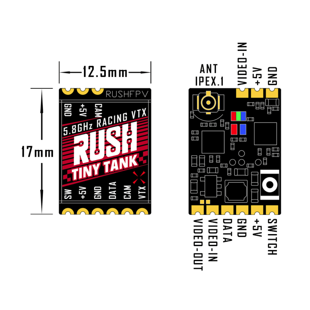 Rush Tiny Tank 5.8GHz VTX w/ Smart Audio 5 - Rush FPV