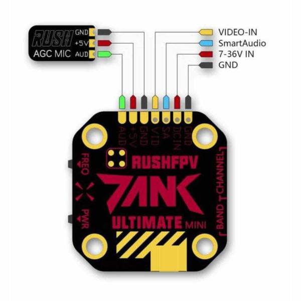 Rush TANK Mini VTX 5.8G Smart Audio 20x20 - 800mW - Image 2