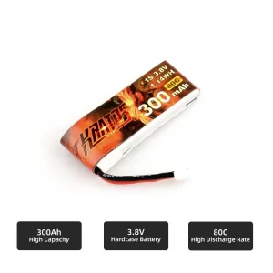 HGLRC KRATOS 1S 300MAH 80C FPV Drone Battery - Tinywhoop LiPo Battery (5 pack) 6 - HGLRC
