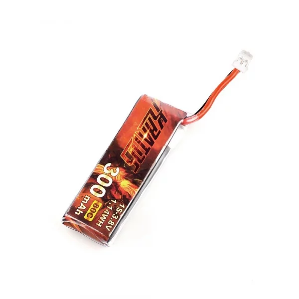 HGLRC KRATOS 1S 300MAH 80C FPV Drone Battery - Tinywhoop LiPo Battery (5 pack) - Image 2