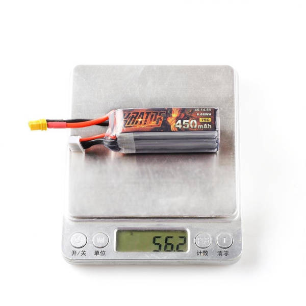 HGLRC KRATOS 4S 450MAH 75C FPV Drone Battery - Tinywhoop LiPo Battery - Image 3