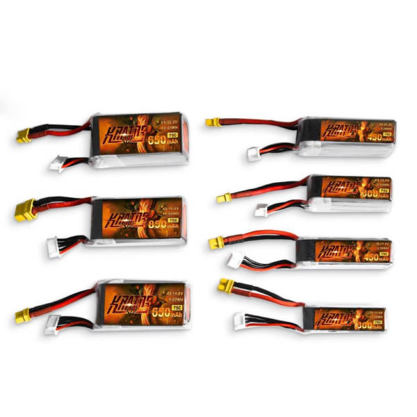 HGLRC KRATOS 4S1P 14.8V 850mAh 75C Lipo Battery with XT60 Plug - Image 2