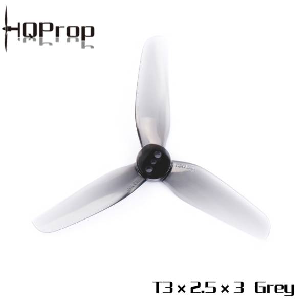 HQ Prop T3x2.5x3 Durable Tri-Blade 3" Prop 4 Pack - Grey 1 - HQProp