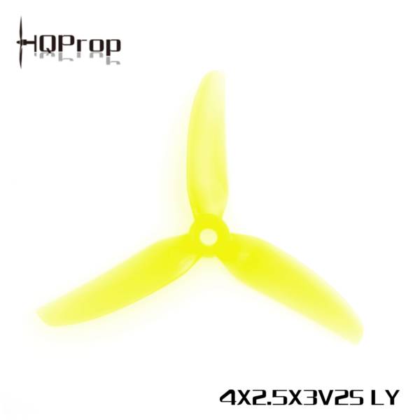HQProp 4x2.5x3V2S Prop (2CW+2CCW) - Poly Carbonate - Light Yellow