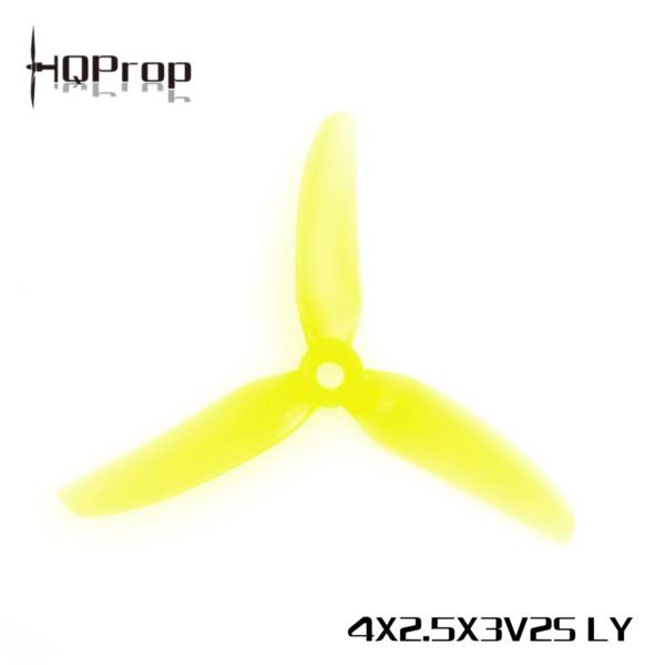 HQProp 4x2.5x3V2S Prop (2CW+2CCW) - Poly Carbonate - Light Yellow 1 - HQProp