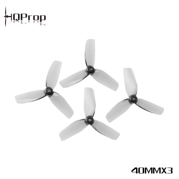 HQ Micro Whoop Prop 40MMX3 Grey (2CW+2CCW) - 1mm Shaft