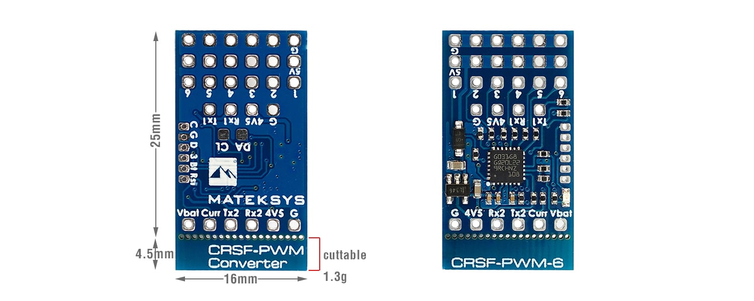 Matek CRSF-PWM-6 CRSF to PWM Converter 5 - Matek Systems