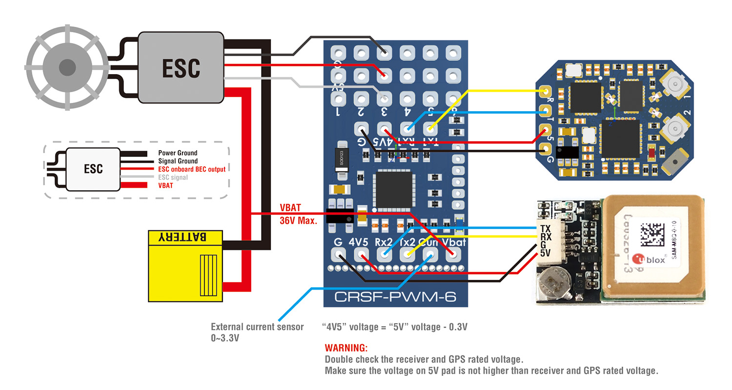 Matek CRSF-PWM-6 CRSF to PWM Converter 5 - Matek Systems