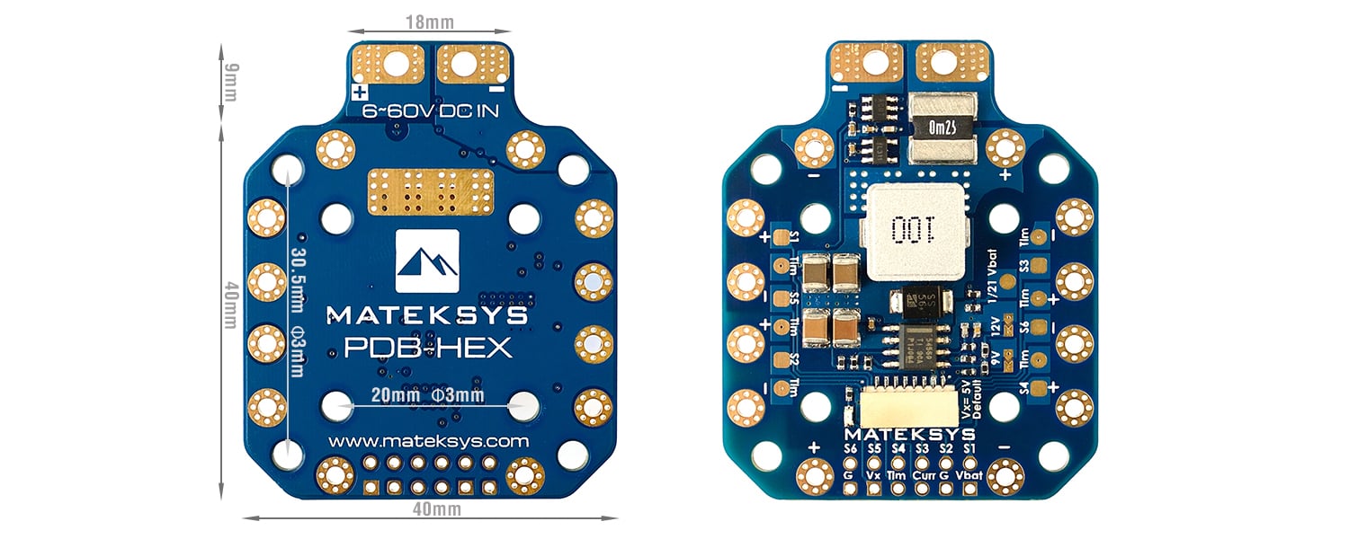 Matek PDB-HEX, 12S Compatible 1 - Matek Systems